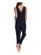 1. STATE Womens Pocketed Sleeveless V Neck Evening Faux Wrap Wide Leg Jumpsuit For Sale