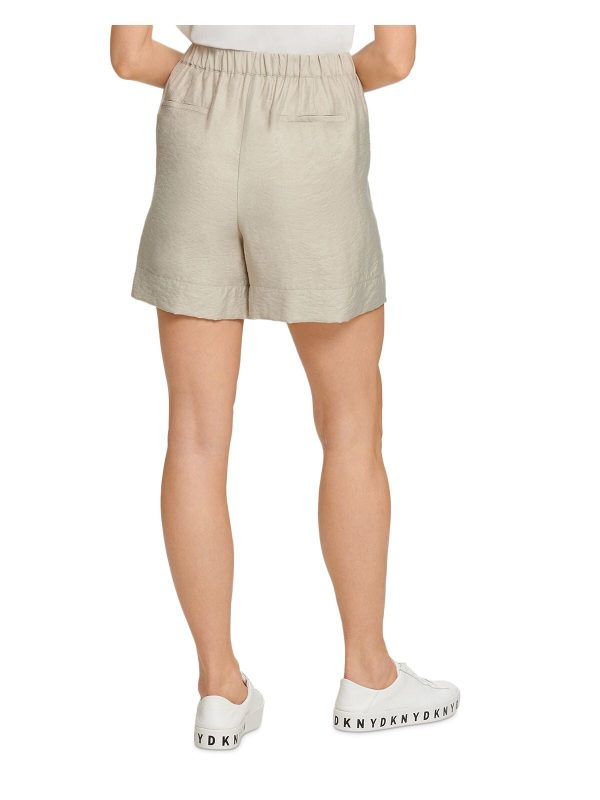 DKNY Womens Pocketed High Waist Shorts Online Hot Sale