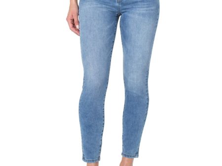 EARNEST SEWN NEW YORK Womens Blue Zippered Pocketed Skinny High Waist Jeans Fashion