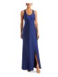 MORGAN & CO Womens Zippered Sleeveless Scoop Neck Full-Length Evening Fit + Flare Dress Online now