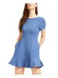 SPEECHLESS Womens Short Sleeve Crew Neck Mini Party Trapeze Dress Supply