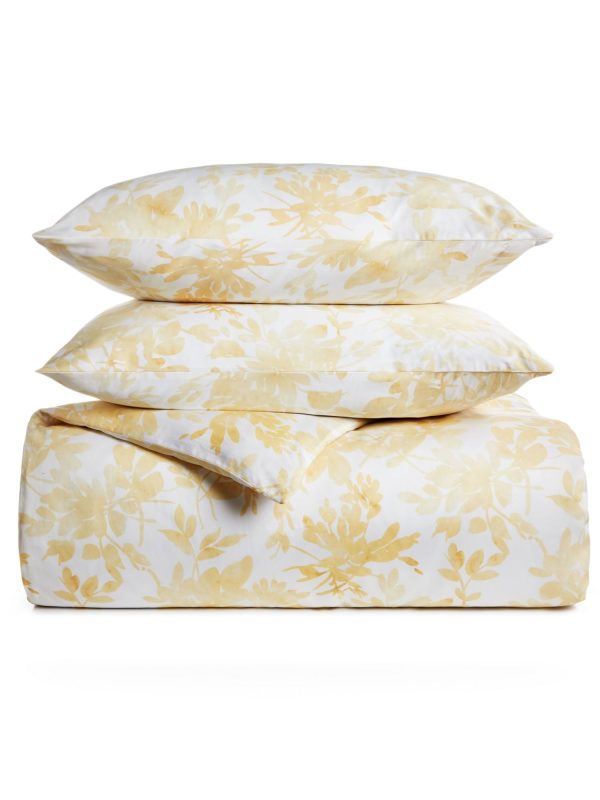 CHARTER CLUB DAMASK COLLECTION Yellow Patterned 300 Thread Count 26 x 26 in Sham Sale