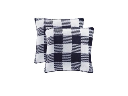 CHARTER CLUB White Plaid 18 X 18 Decorative Pillow For Discount