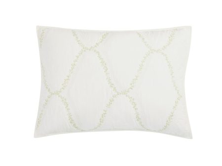 MARTHA STEWART White Floral 20 x 36 in Sham Hot on Sale