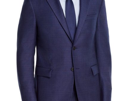 THEORY Mens Bowery Navy Single Breasted, Extra Slim Fit Wool Blend Suit Separate Blazer Jacket on Sale