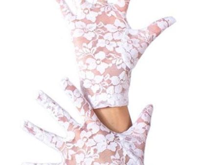 Women s Short White Lace Gloves Hot on Sale