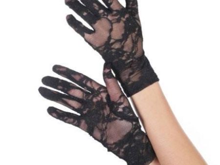 Women s Short Black Lace Gloves Online Sale