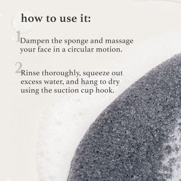 Charcoal Konjac Face Sponge Exfoliating Cleansing Tool Cheap