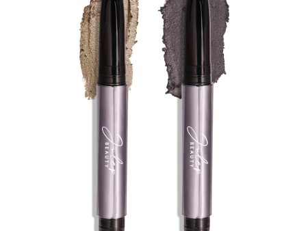 Eyeshadow 101 Crème-to-Powder Eyeshadow Stick Duo, Smoky Amethyst & Silver Moonlight Metallic Fashion