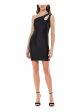 SPEECHLESS Womens Black Stretch Cut Out Sleeveless Asymmetrical Neckline Short Party Body Con Dress Online Sale