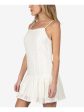 SPEECHLESS Womens Ivory Lace Crochet Trim; Drop Waist Sleeveless Square Neck Short A-Line Dress Online Hot Sale