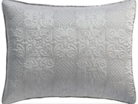 MARTHA STEWART Gray Patterned 20 x 26 in Sham For Discount