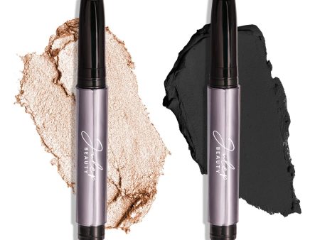 Eyeshadow 101 Crème-to-Powder Eyeshadow Stick Duo, Pearl Shimmer & Onyx Matte Hot on Sale