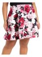 SPEECHLESS Womens Black Floral Spaghetti Strap Scoop Neck Above The Knee Party Fit + Flare Dress Online Hot Sale