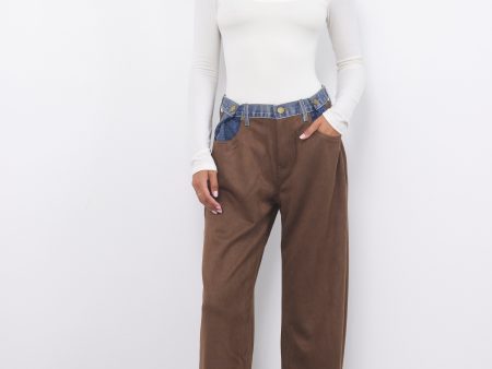 Rylee Denim Suede Pants Sale