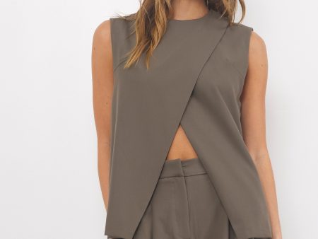 Maybe It’s Me Dark Olive Top Online Hot Sale